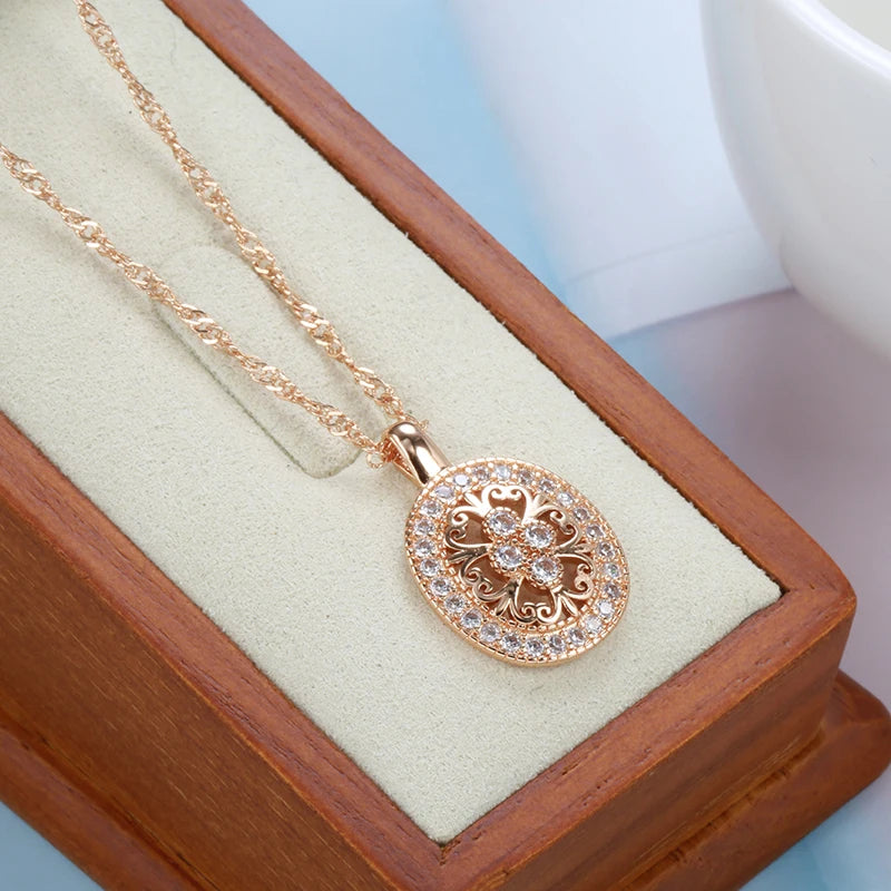 White Fancy 034 583 Rose Gold Casual Jewel Set