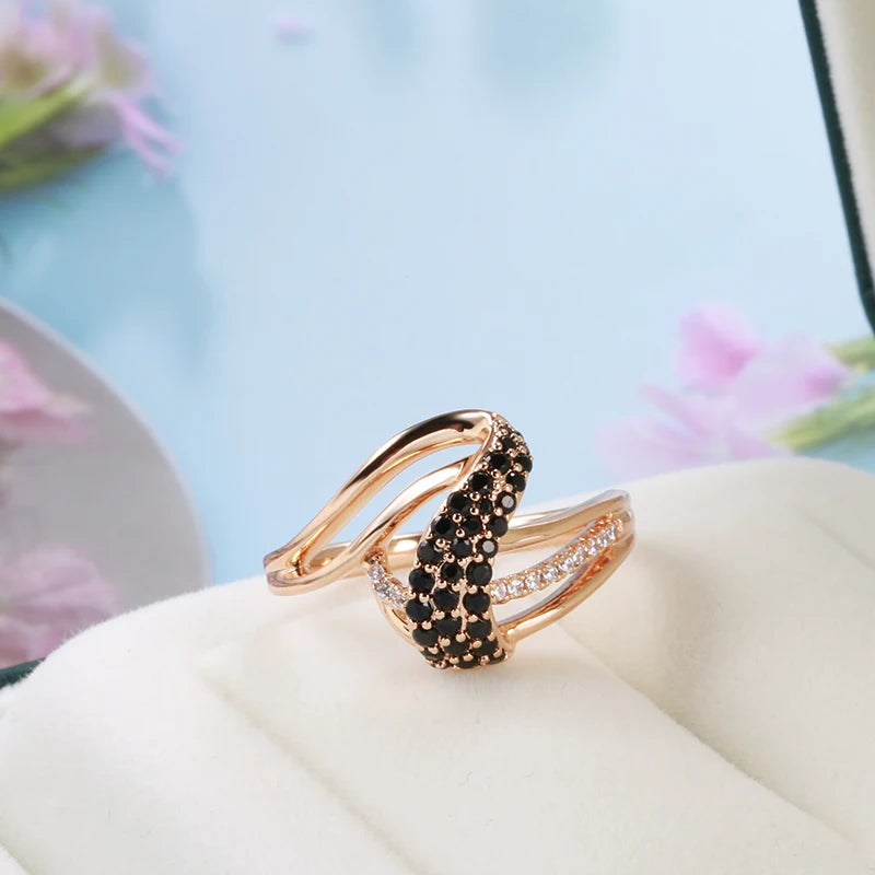Trend Big Vintage Natural Glossy Metal Ethnic Bride Ring 069