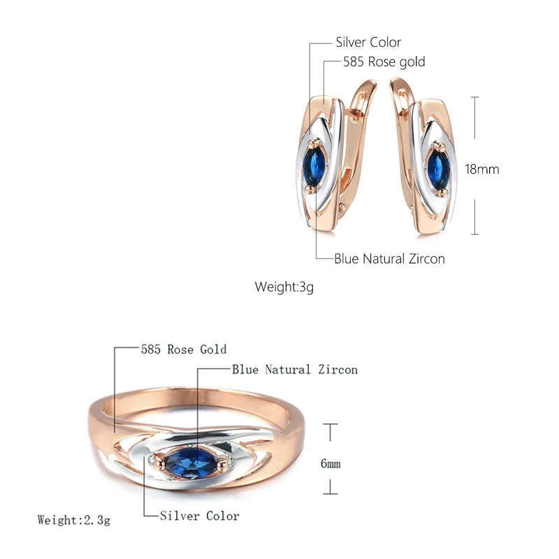 White Fancy 017 583 Rose Gold Casual Jewel Set