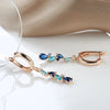 New Blue Water Drop Long Earrings