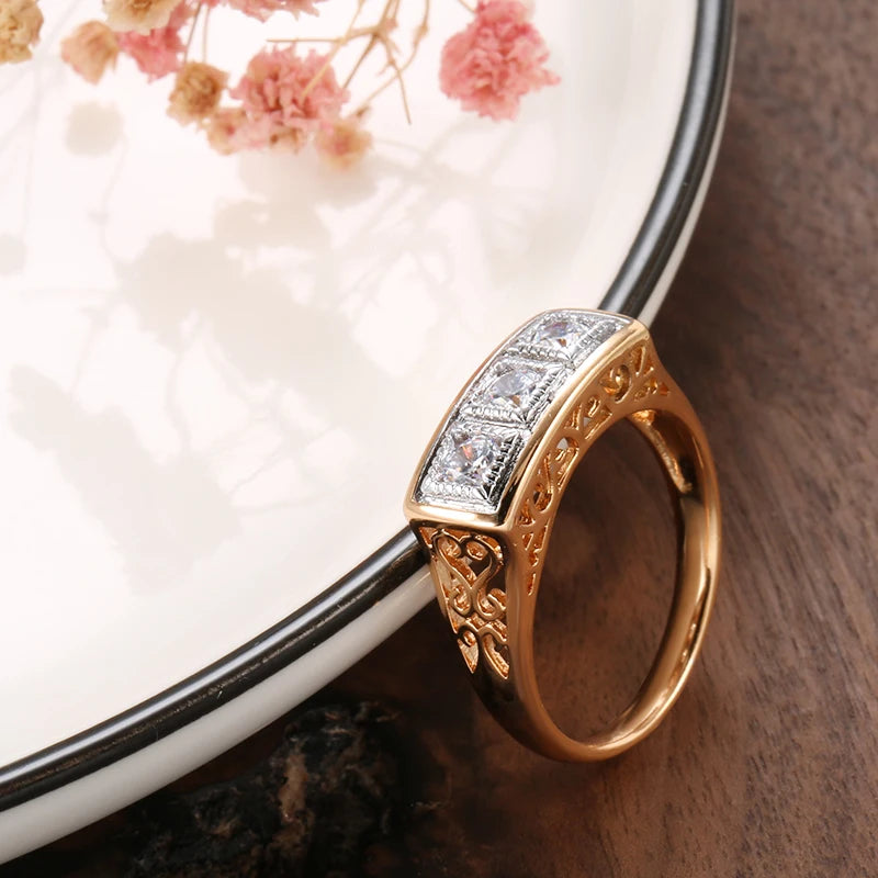 Luxury Gold Rings Ethnic Bride Wedding Rings
