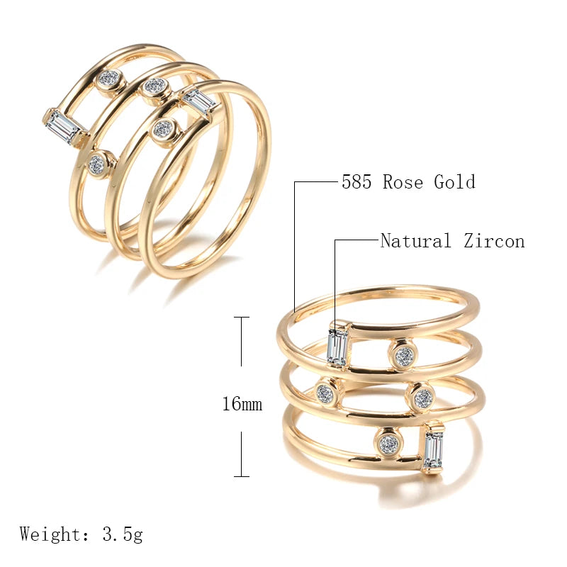 Best Luxury Shiny Gift Natural  Ring For Women 073