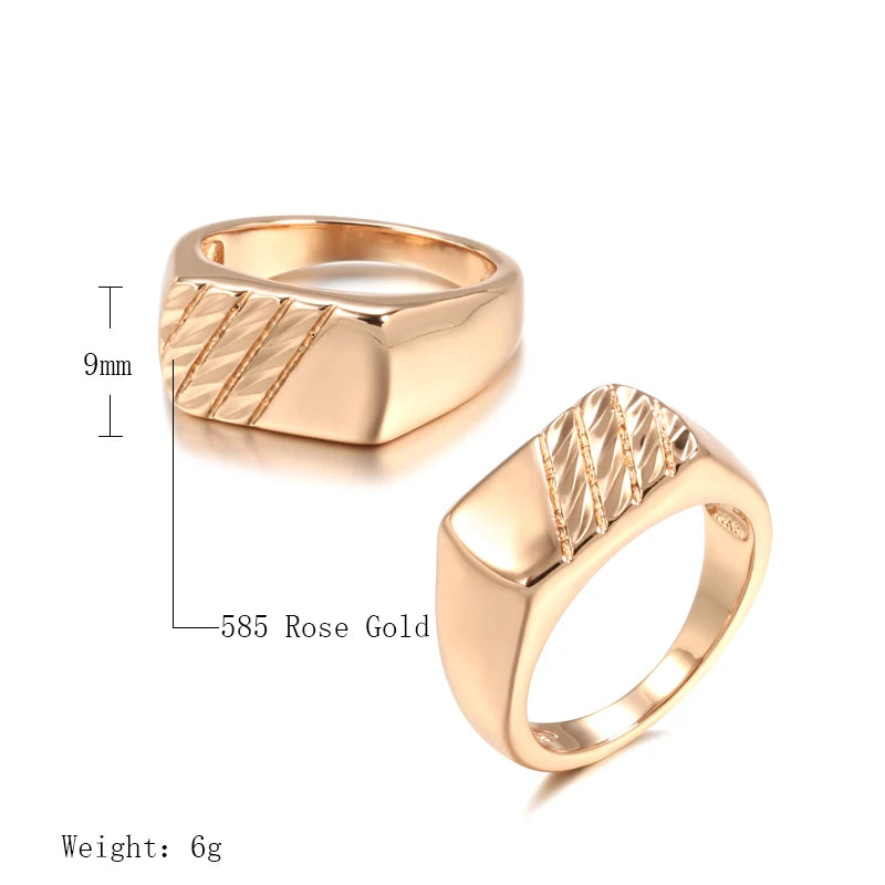 Fashion Glossy Simple Square Rings