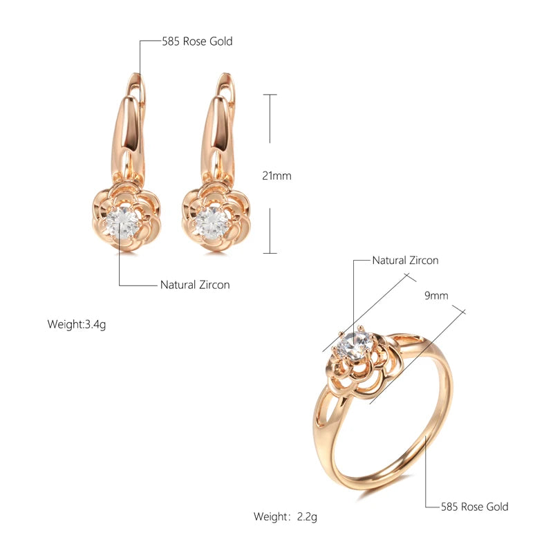 White Fancy 015 583 Rose Gold Casual Jewel Set