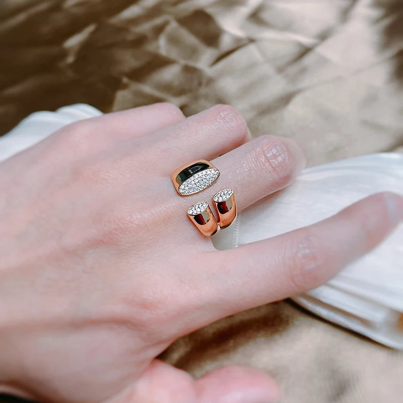 Trendy Natural Colour Geometric Rings