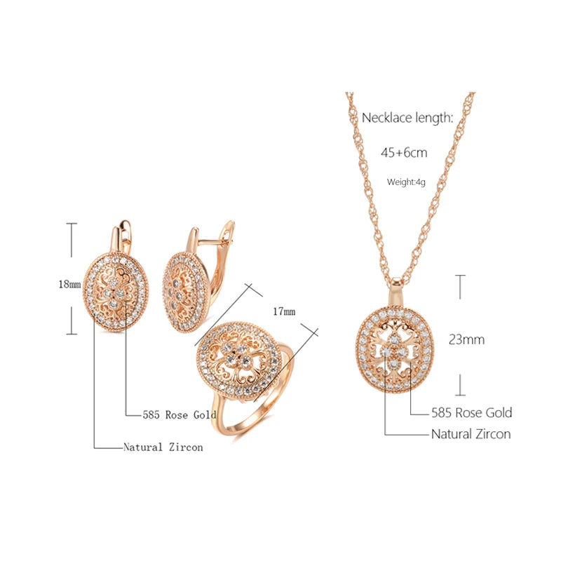White Fancy 034 583 Rose Gold Casual Jewel Set