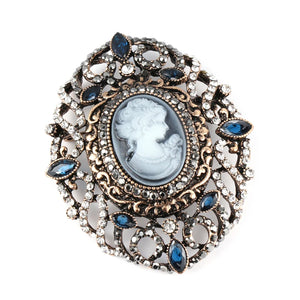 Fashion Textured 583 Gold Formal Brooch 005