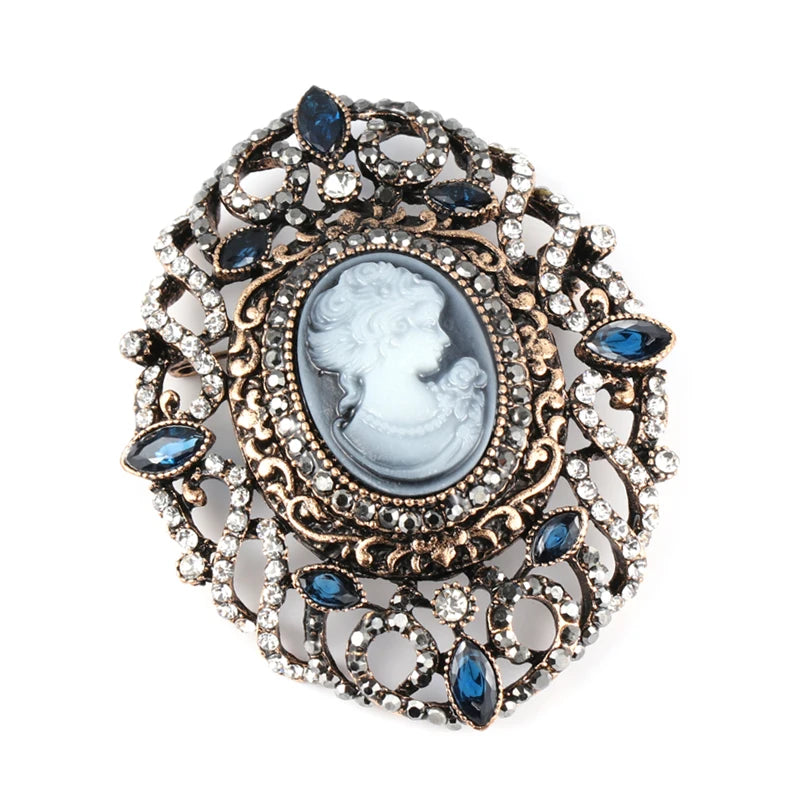 Fashion Textured 583 Gold Formal Brooch 005