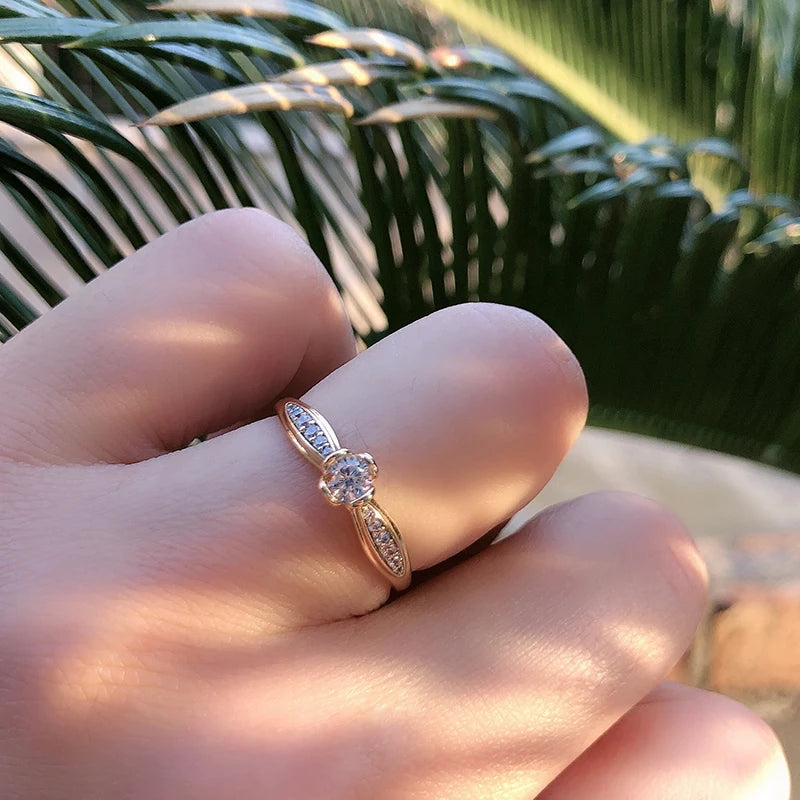 Trend Big Vintage Natural Glossy Metal Ethnic Bride Ring 012