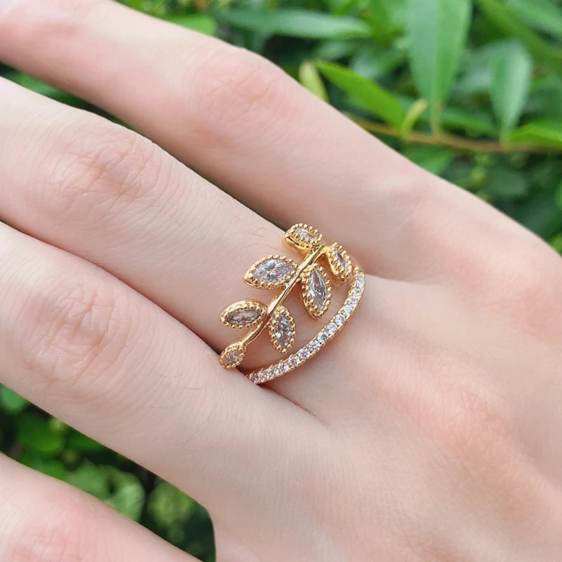 Trend Big Vintage Natural Glossy Metal Ethnic Bride Ring 031