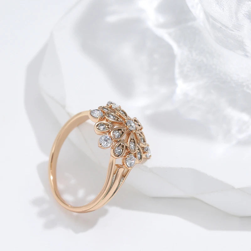 New Crystal Flower Fine Ethnic Bride Rings