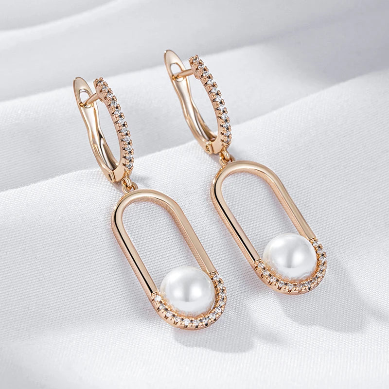 Luxury Pearl Long Drop Earrings
