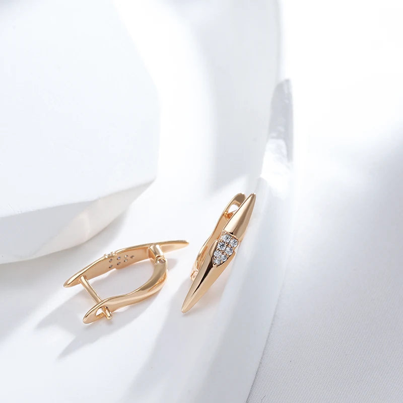 Rose Gold Colour Bride Wedding Earrings