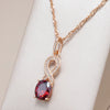Trend Red Natural Zircon Pendant Necklaces