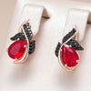 Shiny Red High Quality Natural Drop Earrings