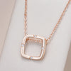 New Square Cut-out Pendant Necklace