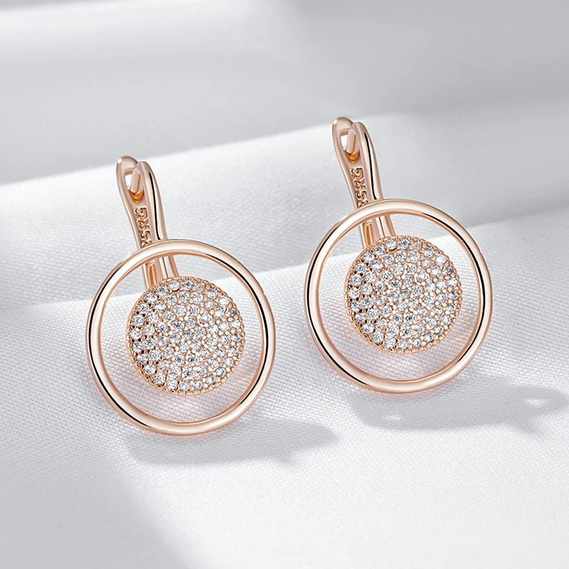 Luxury Full Shiny Natural Zircon Drop Earrings