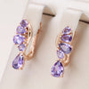 New Purple Natural Zircon Earrings
