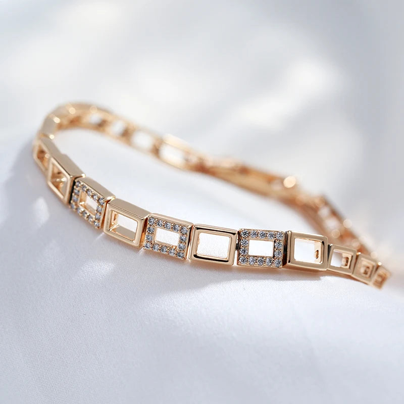 Fashion Gold Square Link Bracelet
