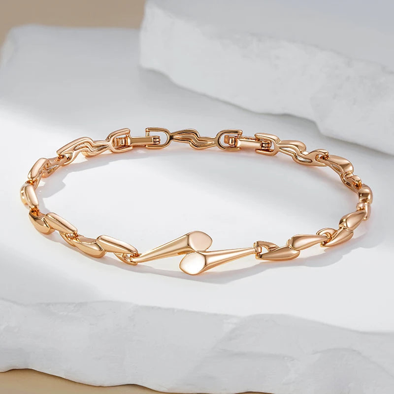 Fashion 585 Rose Gold Colour Geometry Bracelet