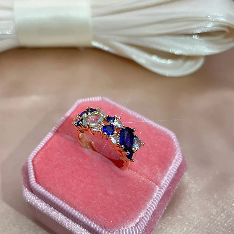 White Fancy 027 583 Rose Gold Casual Jewel Set