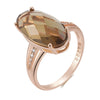 Trend Big Vintage Natural Glossy Metal Ethnic Bride Ring 093
