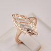 Luxury Rose Gold Ring Natural Hollow Rings