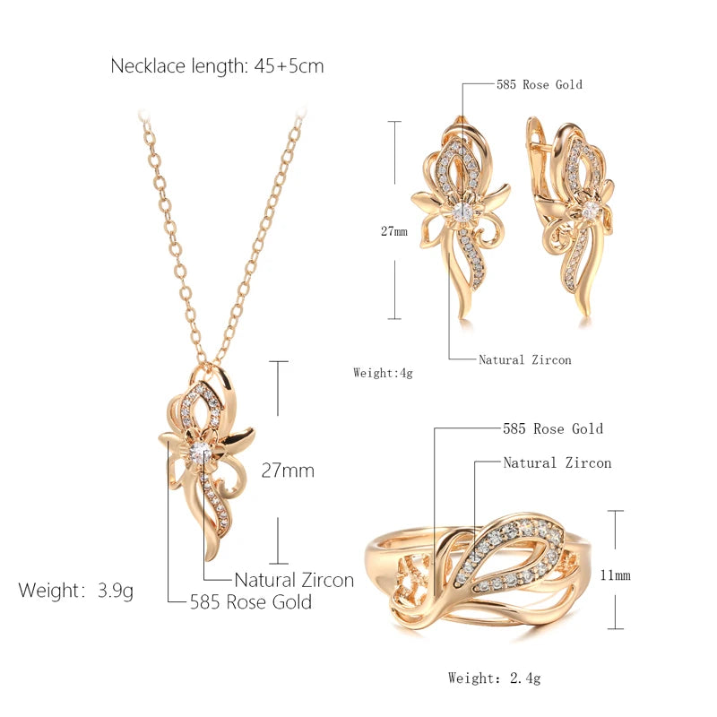 White Fancy 009 Copper Casual Jewel Set