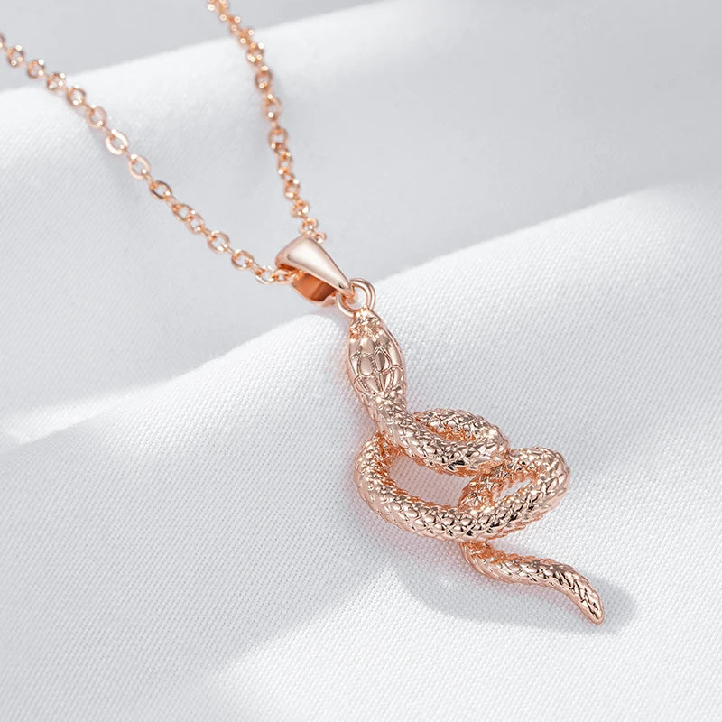 New Luxury Natural 585 rose Gold Pendant Necklace 012