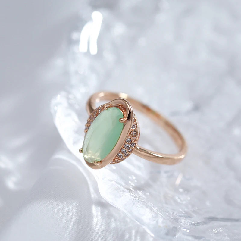 New Emerald Cut Big Oval Ring