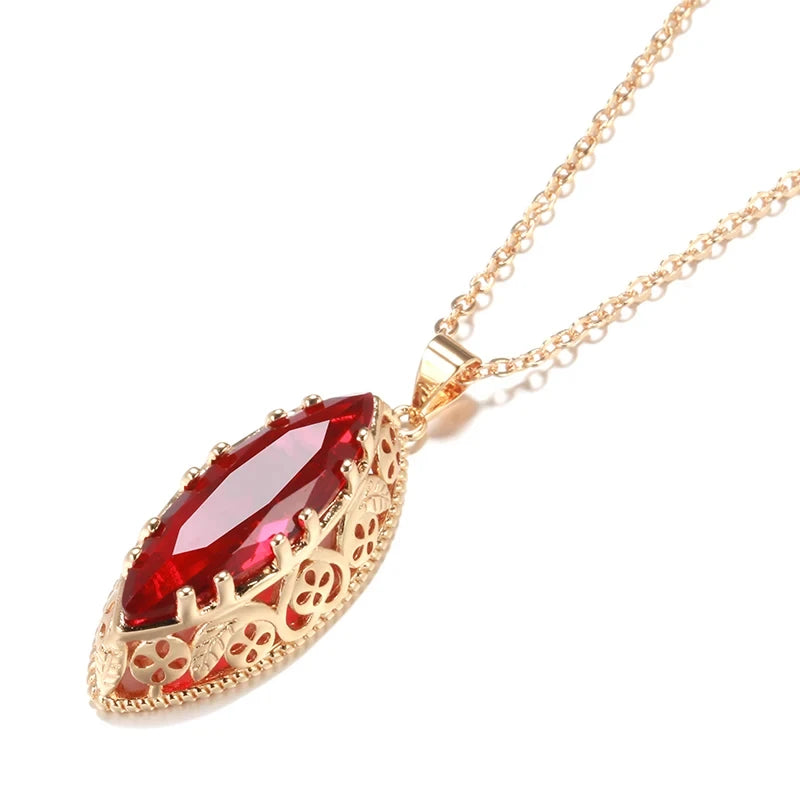 Hot Rose Gold Colour Ethnic Bride Pendant Necklace