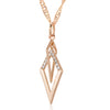 New Luxury Natural 585 rose Gold Pendant Necklace 017
