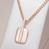 Hot Shiny Natural Square Pendant Necklace
