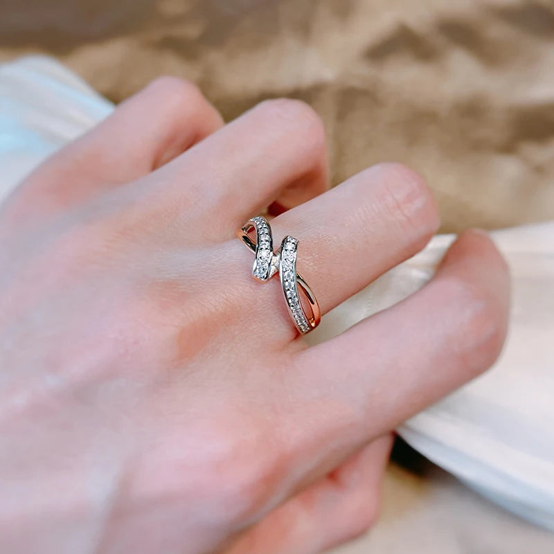 Fashion Natural Unusual Geometric Bend Fine Rings