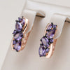 Luxury Purple Natural English Earrings