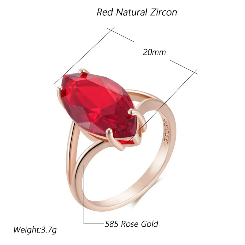 Hot Shiny Rhombus Red Ethnic Bride Rings