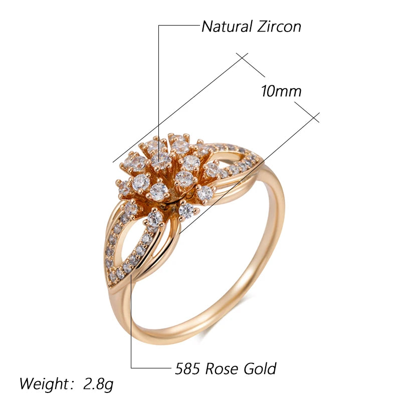 Trend Big Vintage Natural Glossy Metal Ethnic Bride Ring 074