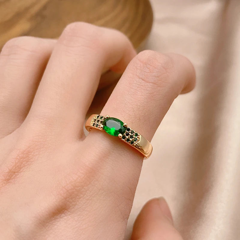 New Emerald Oval Cut Ring