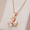 Crystal Flower Fine Ethnic Pendant Necklace