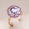 Unusual Sparkling Oval Purple Natural Rings