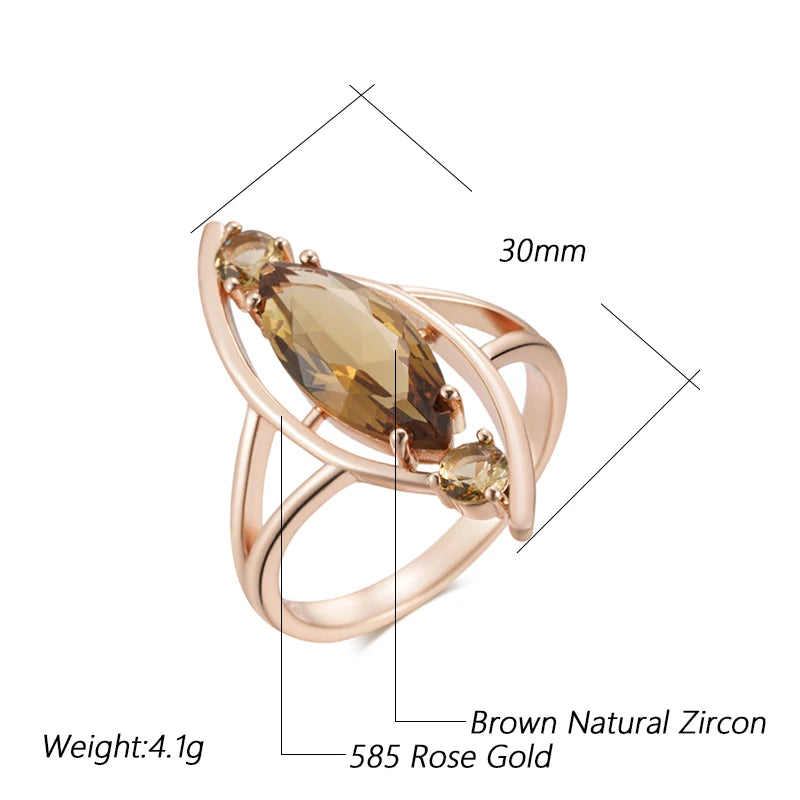 Best Luxury Shiny Gift Natural  Ring For Women 034