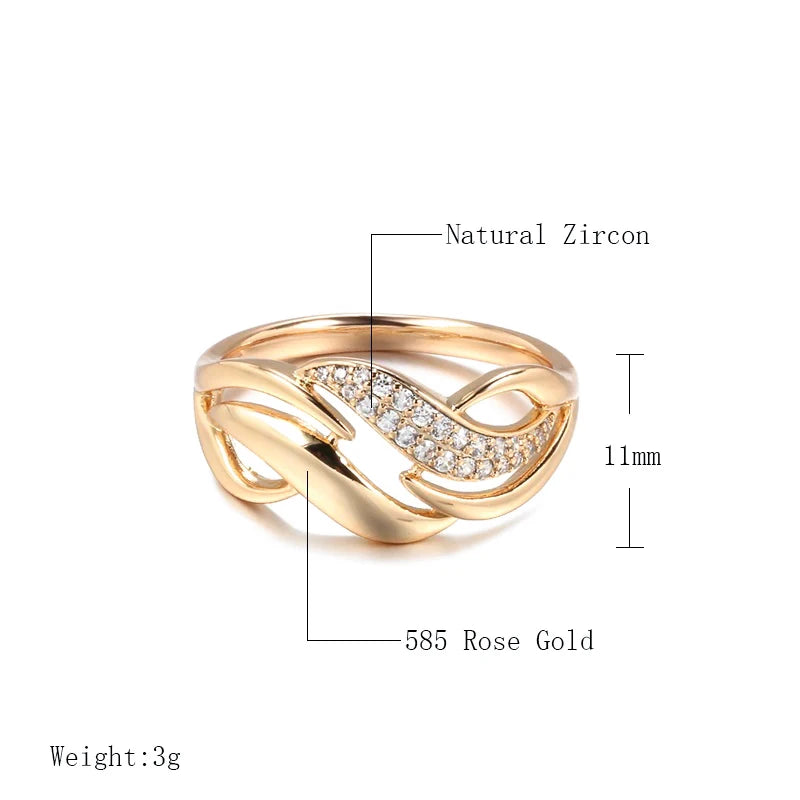 Luxury Shiny Gold Colour Geometry Rings