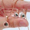 Natural Zircon ring, earrings, and necklace set for women by Legacy Magics, featuring sparkling zircon stones and elegant jewelry design.