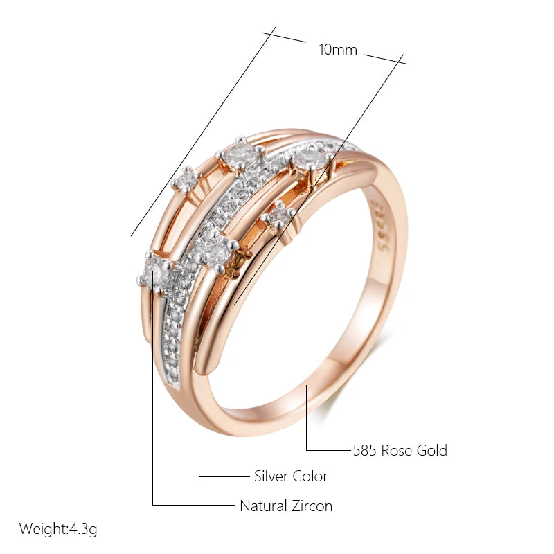 Trend Big Vintage Natural Glossy Metal Ethnic Bride Ring 075
