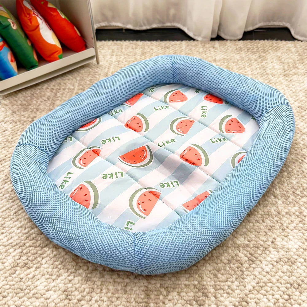 New Summer Cooling Pet Cat Bed Cushion Ice Pad Dog Sleeping Square Mat for Puppy Dogs Cats Pet Kennel Top Quality Cool Cold