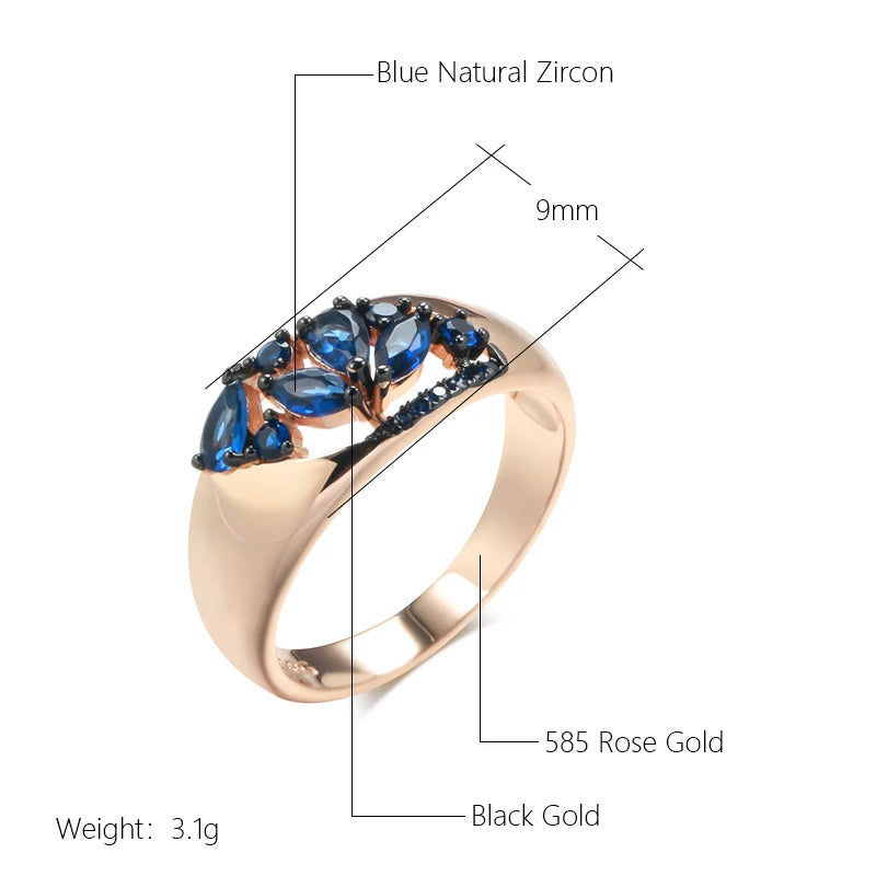 Luxury Quality Blue Natural Rings