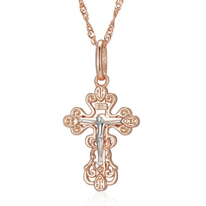 New Luxury Natural 585 rose Gold Pendant Necklace 018