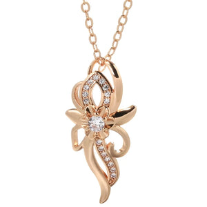 New Luxury Natural 585 rose Gold Pendant Necklace 008