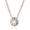 New Luxury Natural 585 rose Gold Pendant Necklace 023