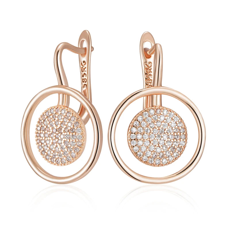 Luxury Full Shiny Natural Zircon Drop Earrings